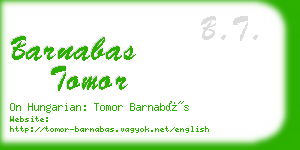 barnabas tomor business card